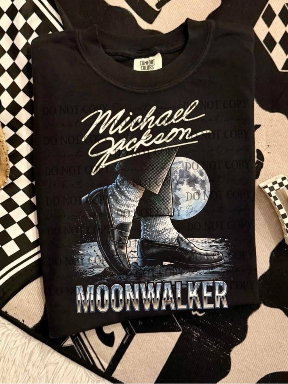 Black Michael Jackson Moonwalker Graphic Tshirt Comfort Colors Small-XL